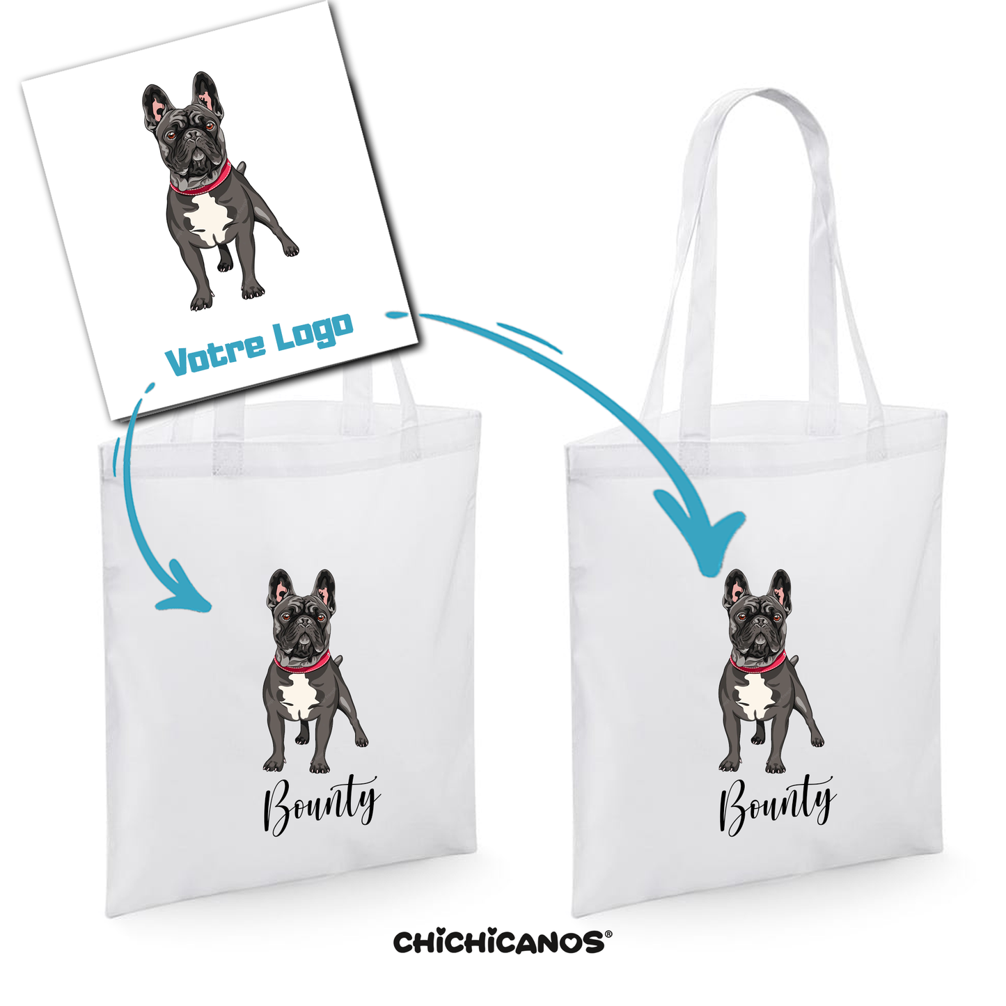 Sac de Shopping Personnalisé avec Photo
