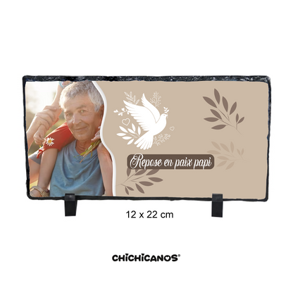 Ardoise souvenir personnalisée avec photo