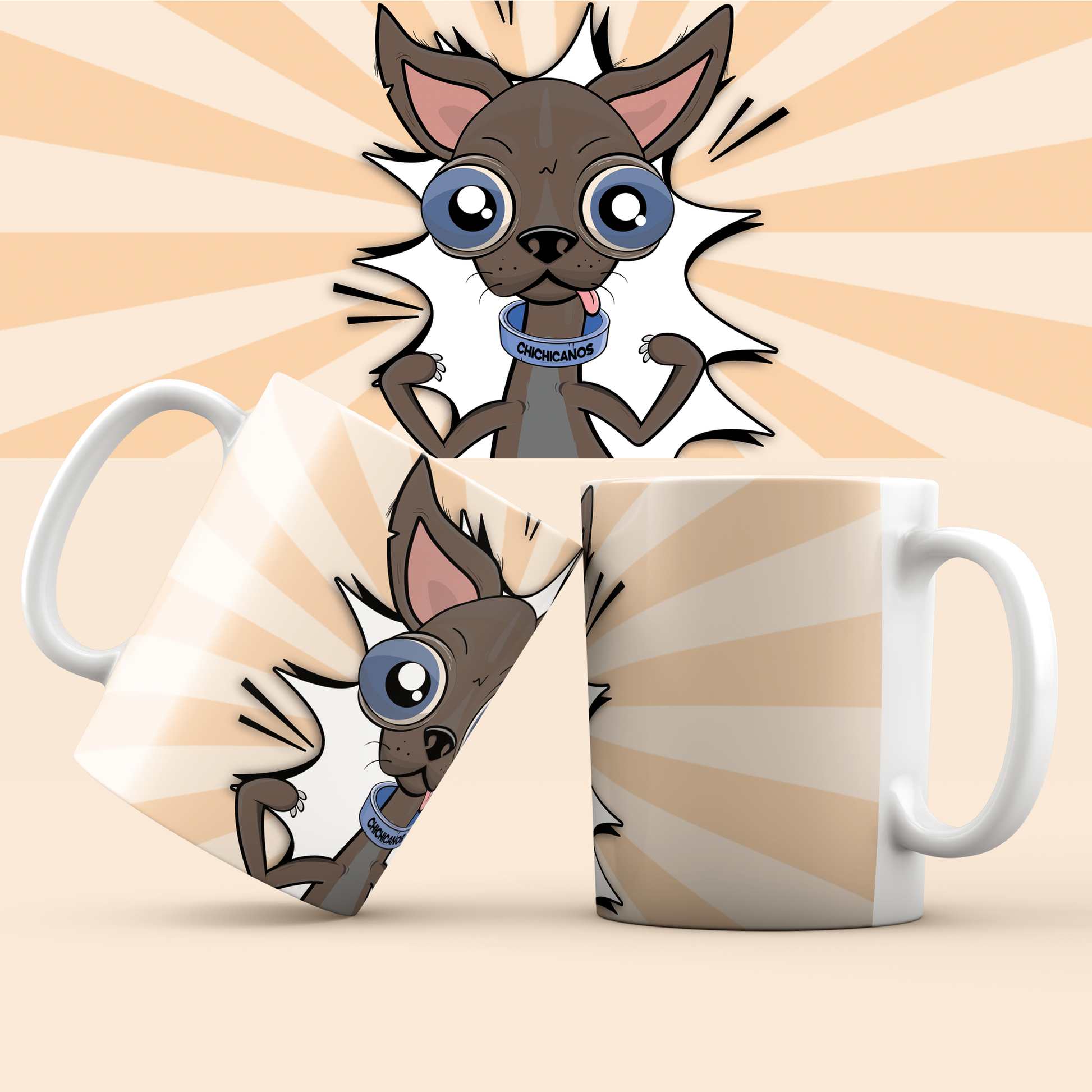 Mug Chichicanos chihuahua orange