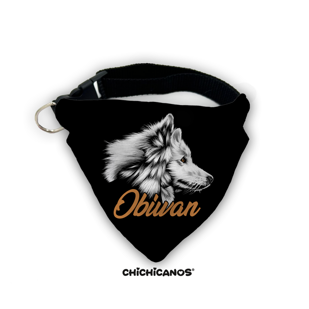 bandana pour chien et chat personnalisé loup husky